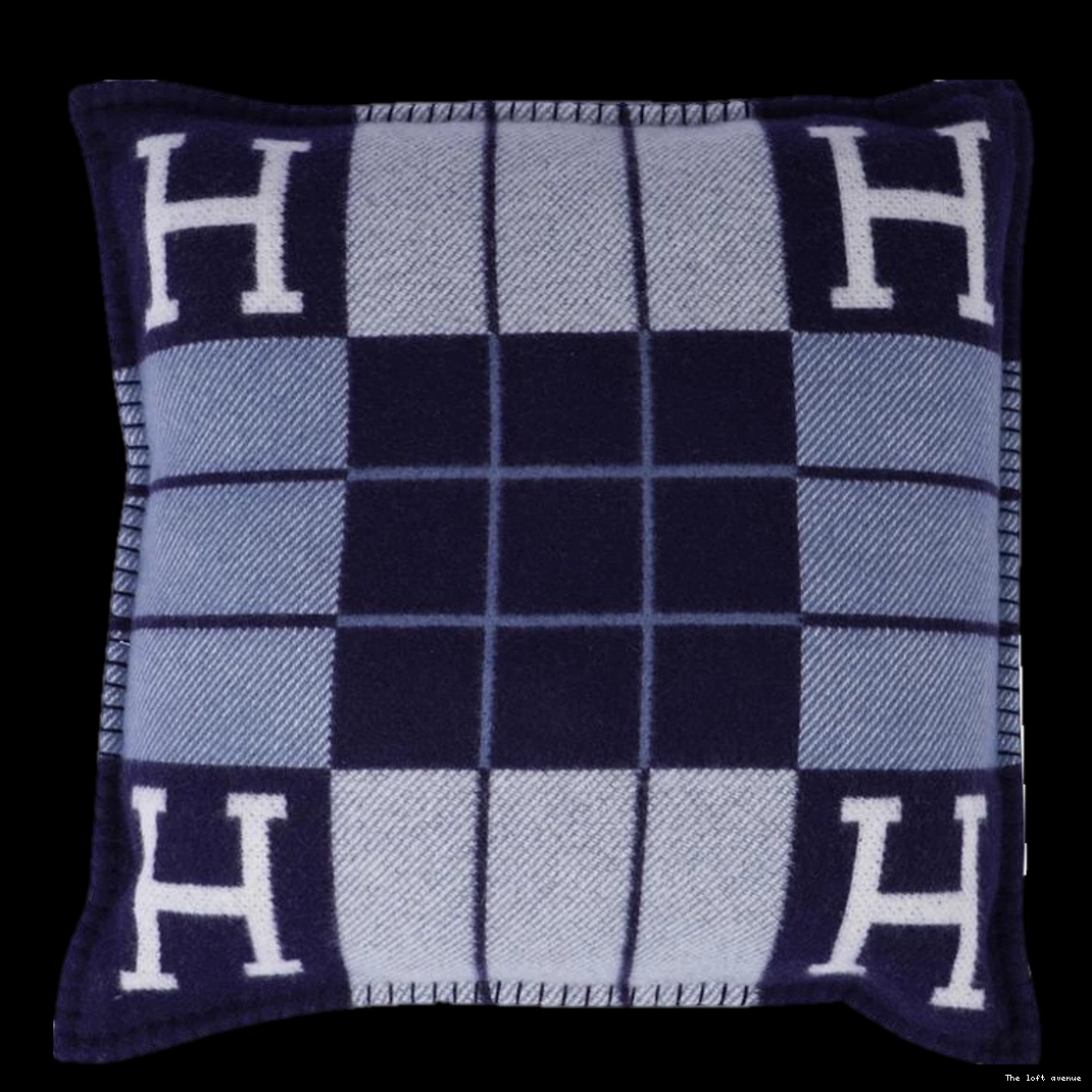 PILLOW THROW STRIPE WOOL HERMES 0804